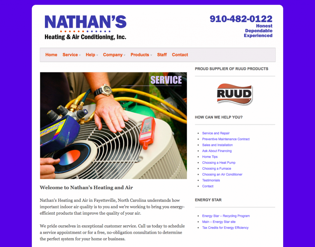 Nathans Heat and Air 01 1024x802 Hot Air, Cool Site   NathansHeatandAir.com